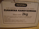 Kandyzowana żurawina 0, 25 kg 1 op