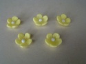 Kwiatek mini - cytrynowo-żółty N (5 szt) perłowy