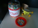 Posypka konfetti cyferki/literki -mix kolorowy 1 op (50gr)