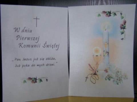 Komunia Świeca arkusz z opłatka - A4+A4 1 op ( 2 szt) Komunia Świeca arkusz z opłatka - A4+A4 1 op ( 2 szt)