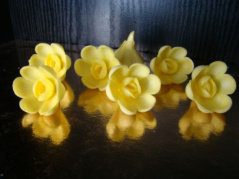 Róża angielska mała żółta 1 op ( 7 szt)