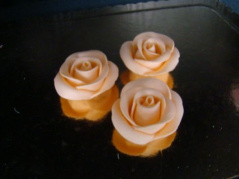 Róża duża łososiowa 1 op ( 3 szt)