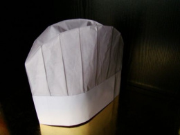 Czapka cukiernika- kucharza -papierowa 23 cm