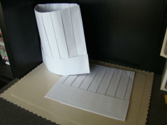 Czapka cukiernika- kucharza -papierowa 26 cm