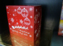 Kartonik świąteczny składany Renifer czerwony 28x28x13 (1 szt)