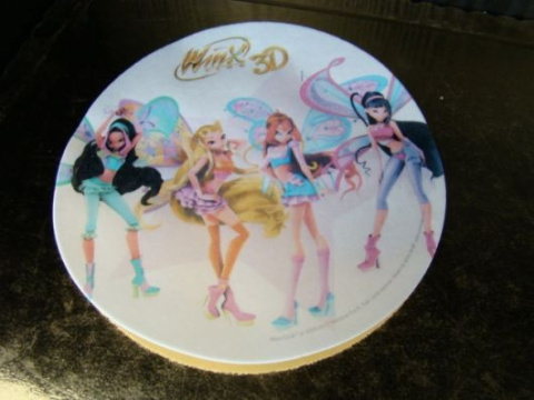 Dysk,krążek waflowy Winx 3D - 20 cm -1 szt Dysk,krążek waflowy Winx 3D - 20 cm -1 szt