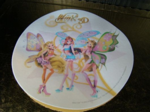 Dysk,krążek waflowy Winx 3D - 20 cm -1 szt Dysk,krążek waflowy Winx 3D - 20 cm -1 szt