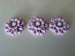 Kwiatek cynii 3D fioletowy 1 op ( 3 szt)