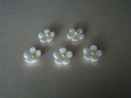 Kwiatek mini -biały N (5 szt) perłowy