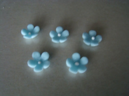 Kwiatek mini -niebieski N (5 szt) perłowy