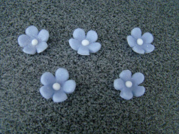 Kwiatek mini - fioletowy N (5 szt) perłowy