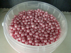Posypka groszek perłowy- różowy 5mm 1 op (50gr)