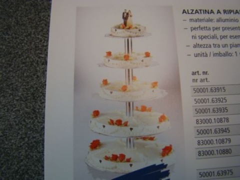 Stojak do tortu,Stelaż ,Klosz - 3 piętrowy/ aluminium -1 szt Stojak do tortu,Stelaż ,Klosz - 3 piętrowy/ aluminium -1 szt