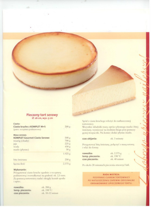 ciasto serowe Gourmet - 1 kg ciasto serowe Gourmet - 1 kg