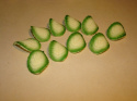 Listek cukrowy średni zielony cieniowany-3,5 cm 1 op ( 10 szt)