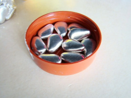 Perełki cukrowe migdałki srebrne- 22mm 1 op (5szt)