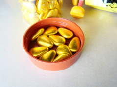 Perełki cukrowe migdałki złote- 22mm 1 op (5szt)